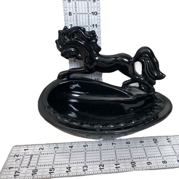 Royal Haeger Horse Cigar Ashtray Black Running Stallion Equestrian - Picture 4 of 11